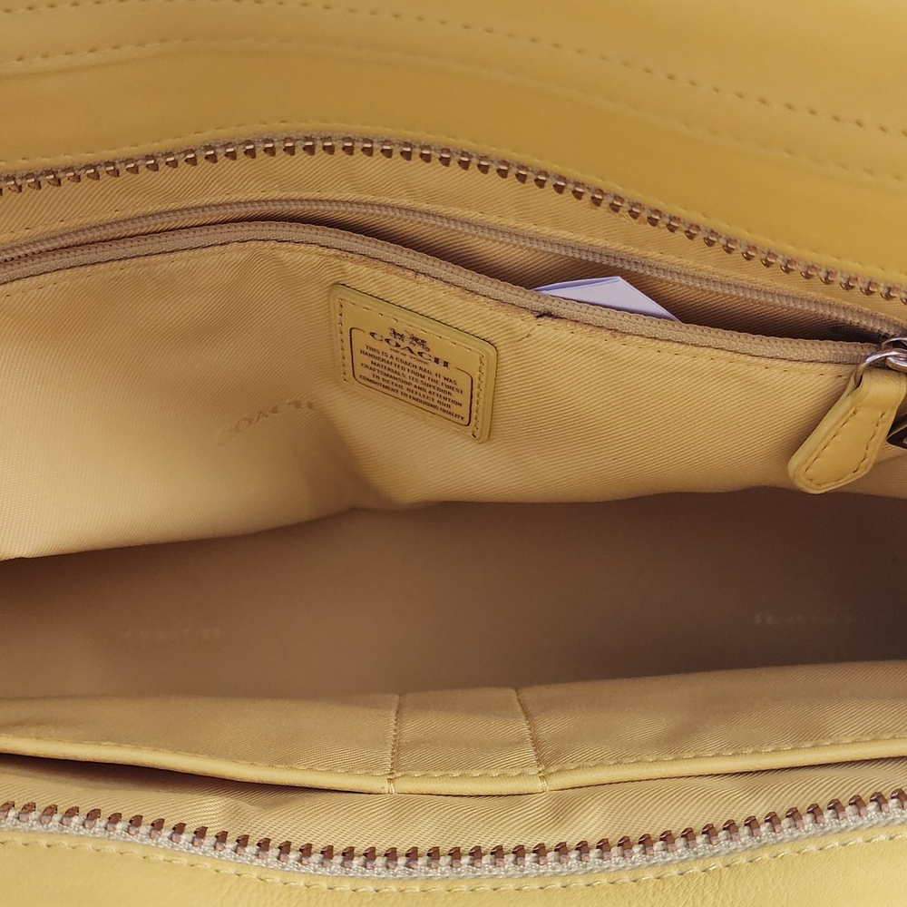 Coach Yellow Satchel Bag with Classic Design - Picture 4 of 6